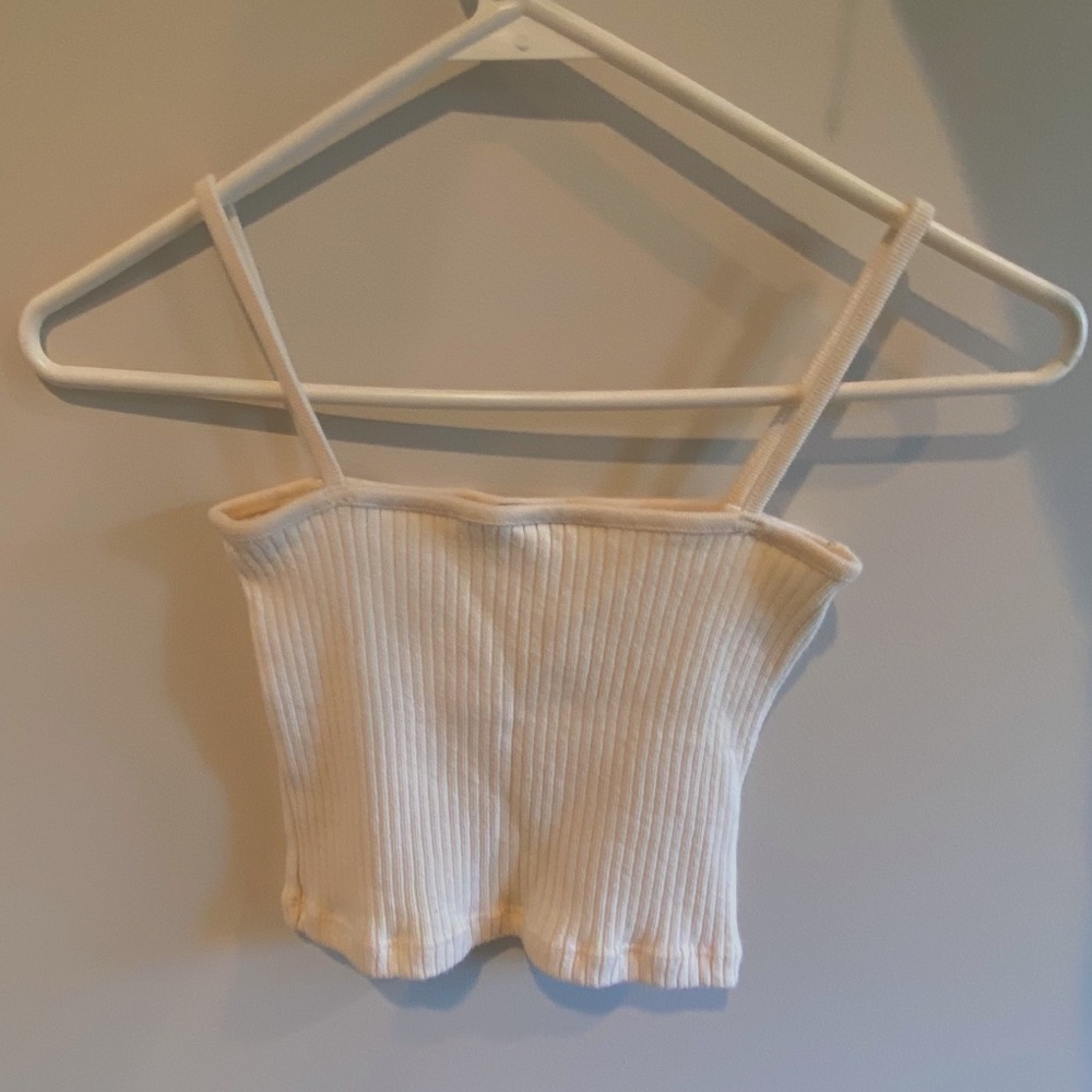 brandy melville straight neck ribbed tank